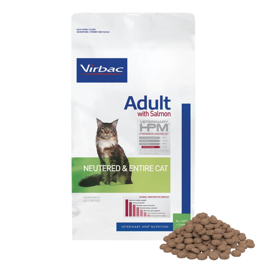 Virbac Alimento Adult With Salmon Neutered & Entire Cat, , large image number null